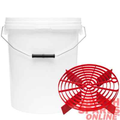 20 Litre Bucket & Scratch Shield Red