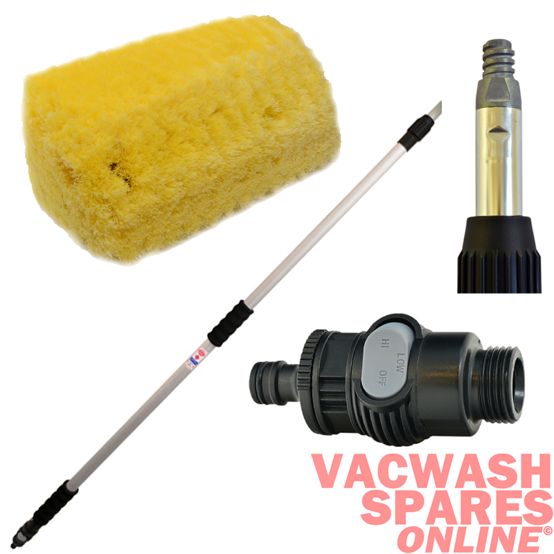 Premium Truck 3.0 Metre Wash Brush 5 Sided Head