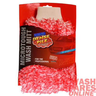 Ultimate Chenille Red & White Wash Mitt